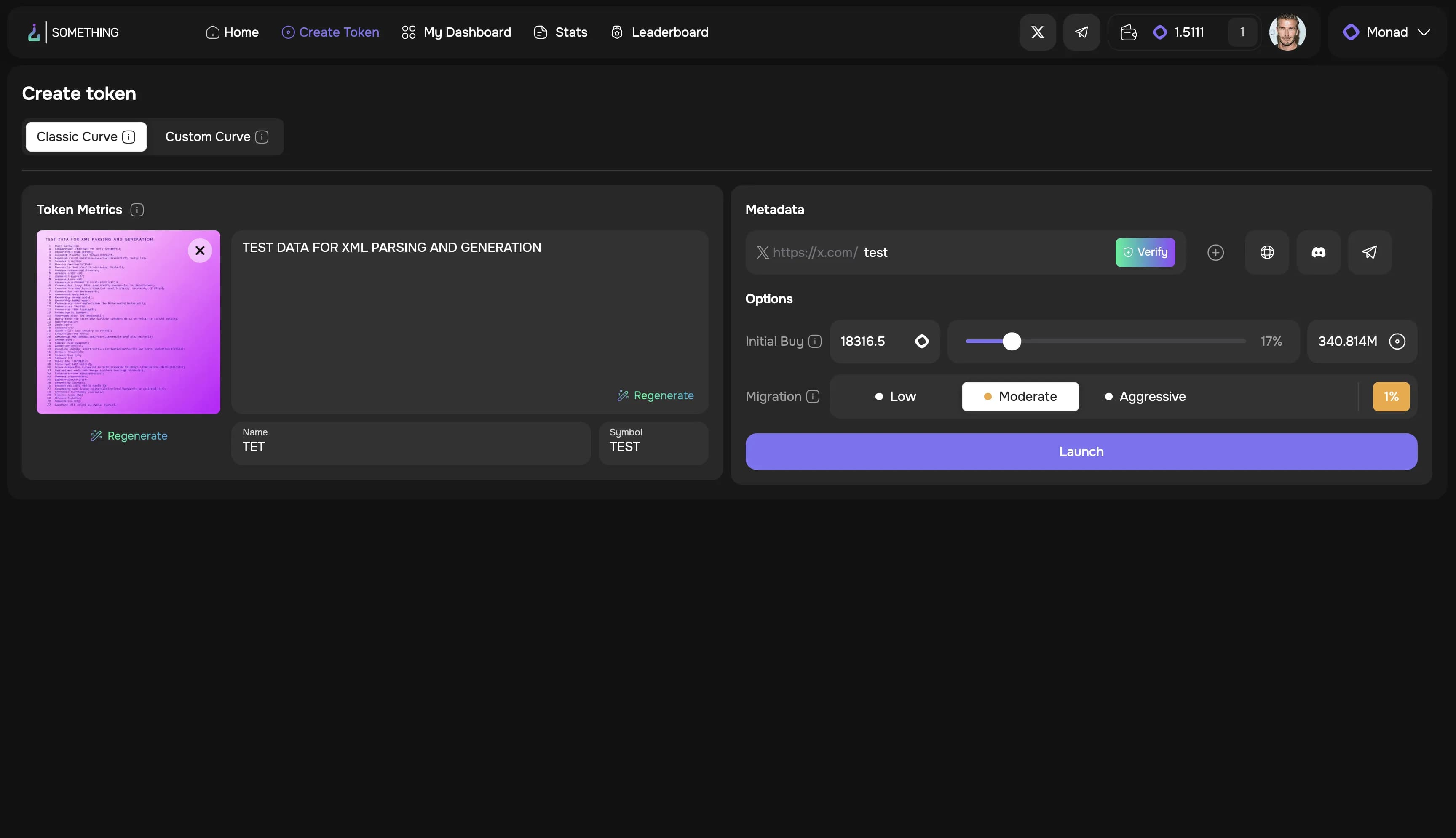 Something Tools — Memecoins Launchpad — экран 3