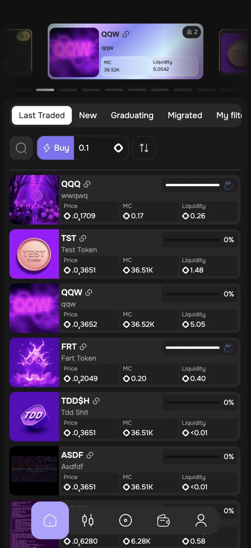 Something Tools — Memecoins Launchpad — экран 9