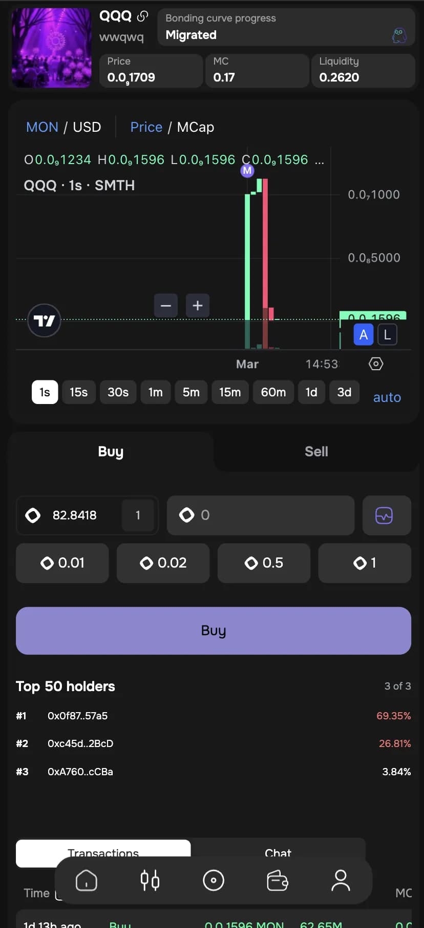 Something Tools — Memecoins Launchpad — экран 11