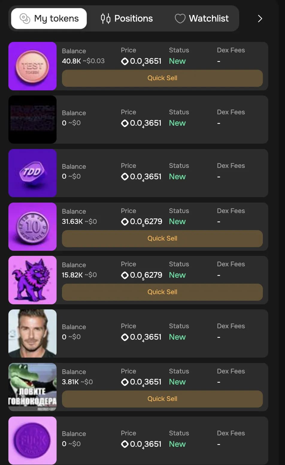 Something Tools — Memecoins Launchpad — экран 8