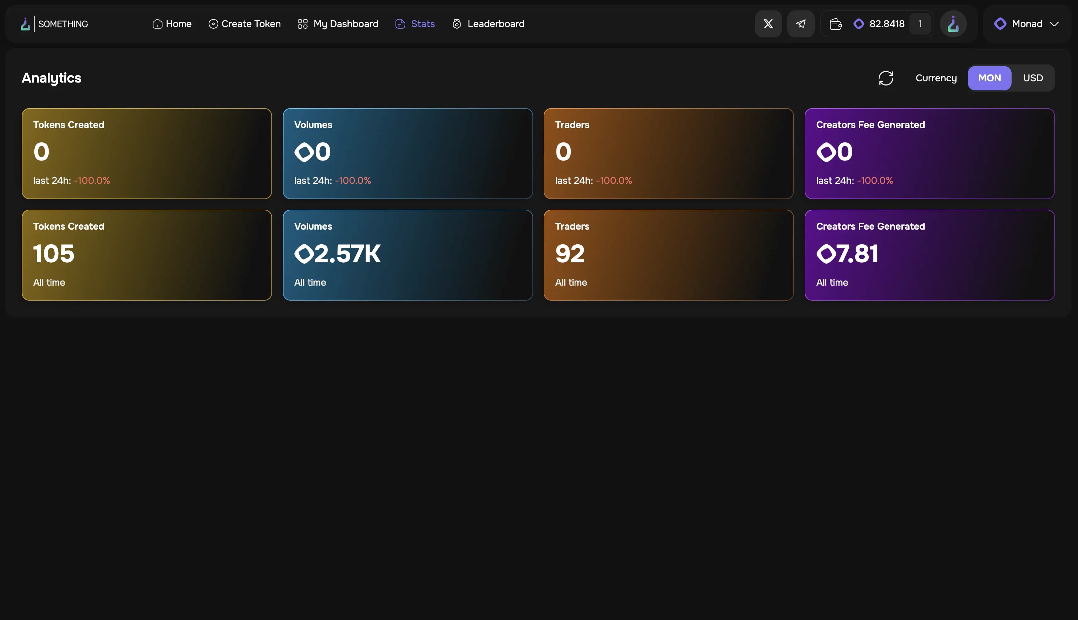 Something Tools — Memecoins Launchpad — экран 4