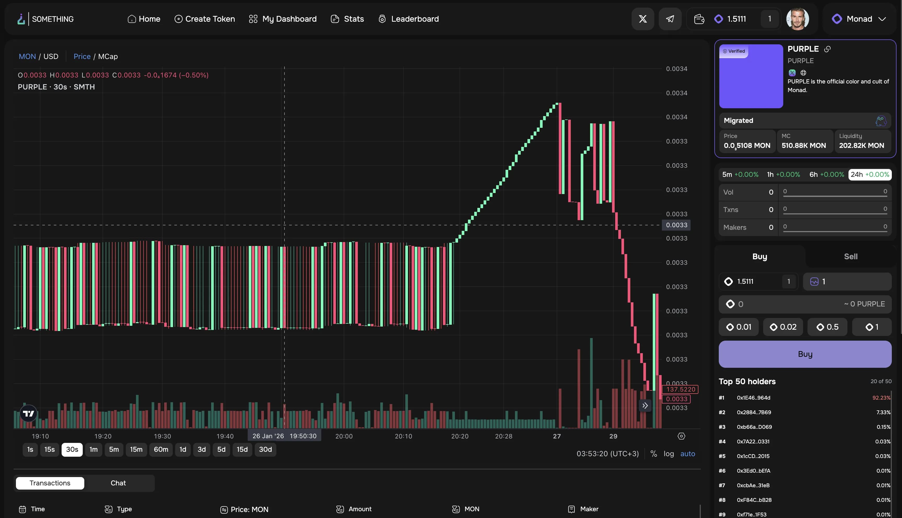 Something Tools — Memecoins Launchpad — экран 2