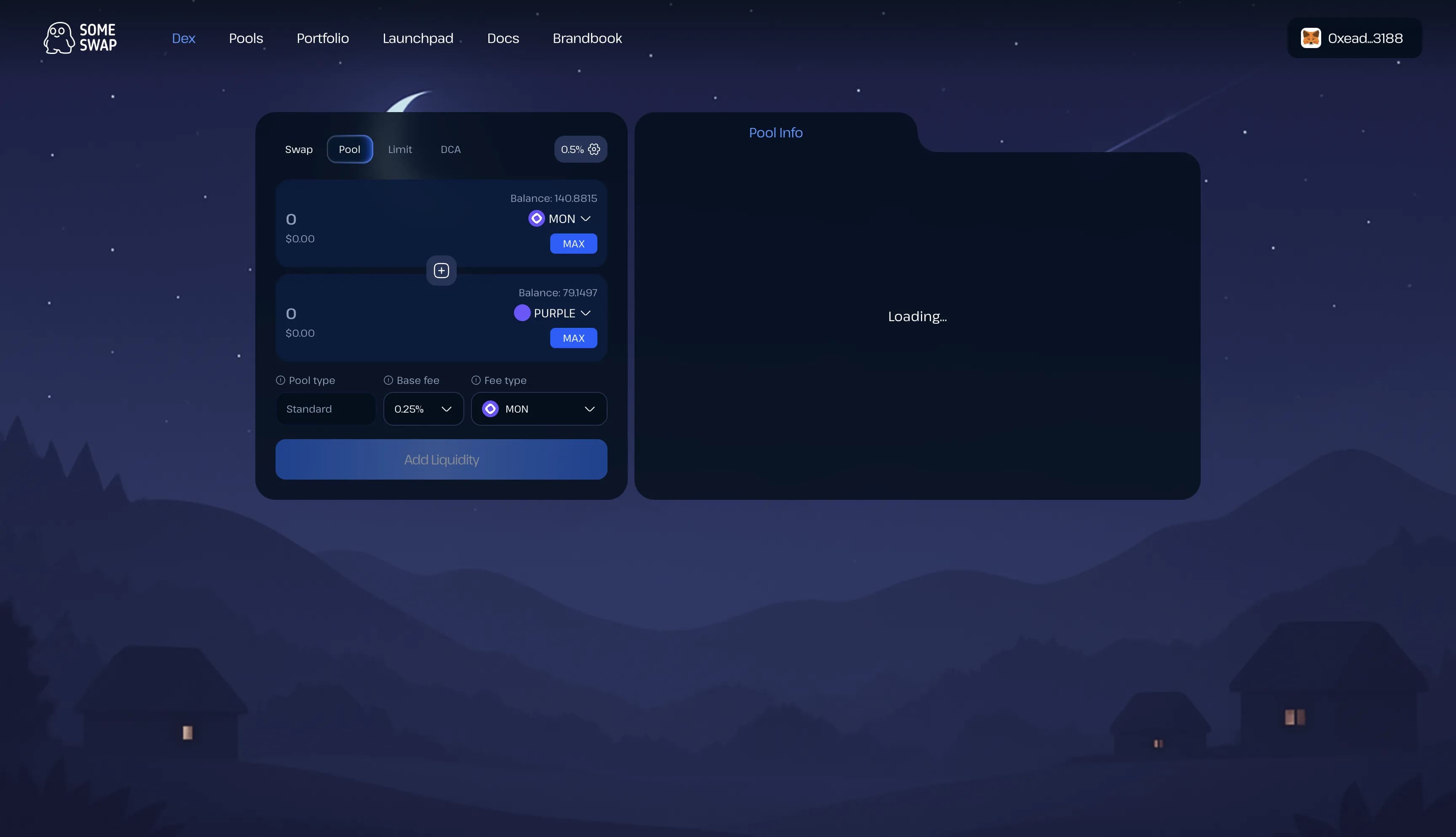 SomeSwap — DEX на Monad — экран 5