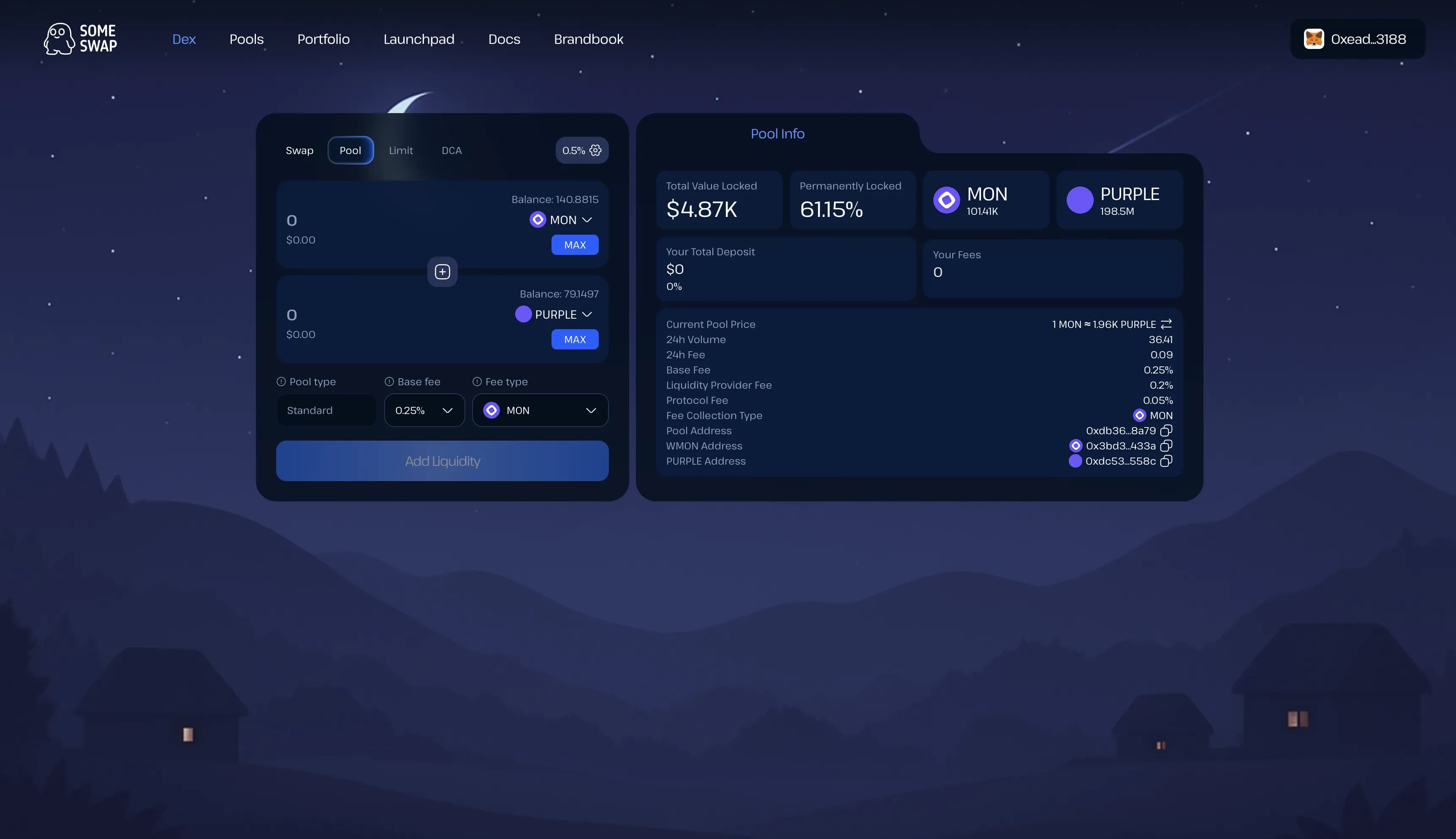 SomeSwap — DEX на Monad — экран 4