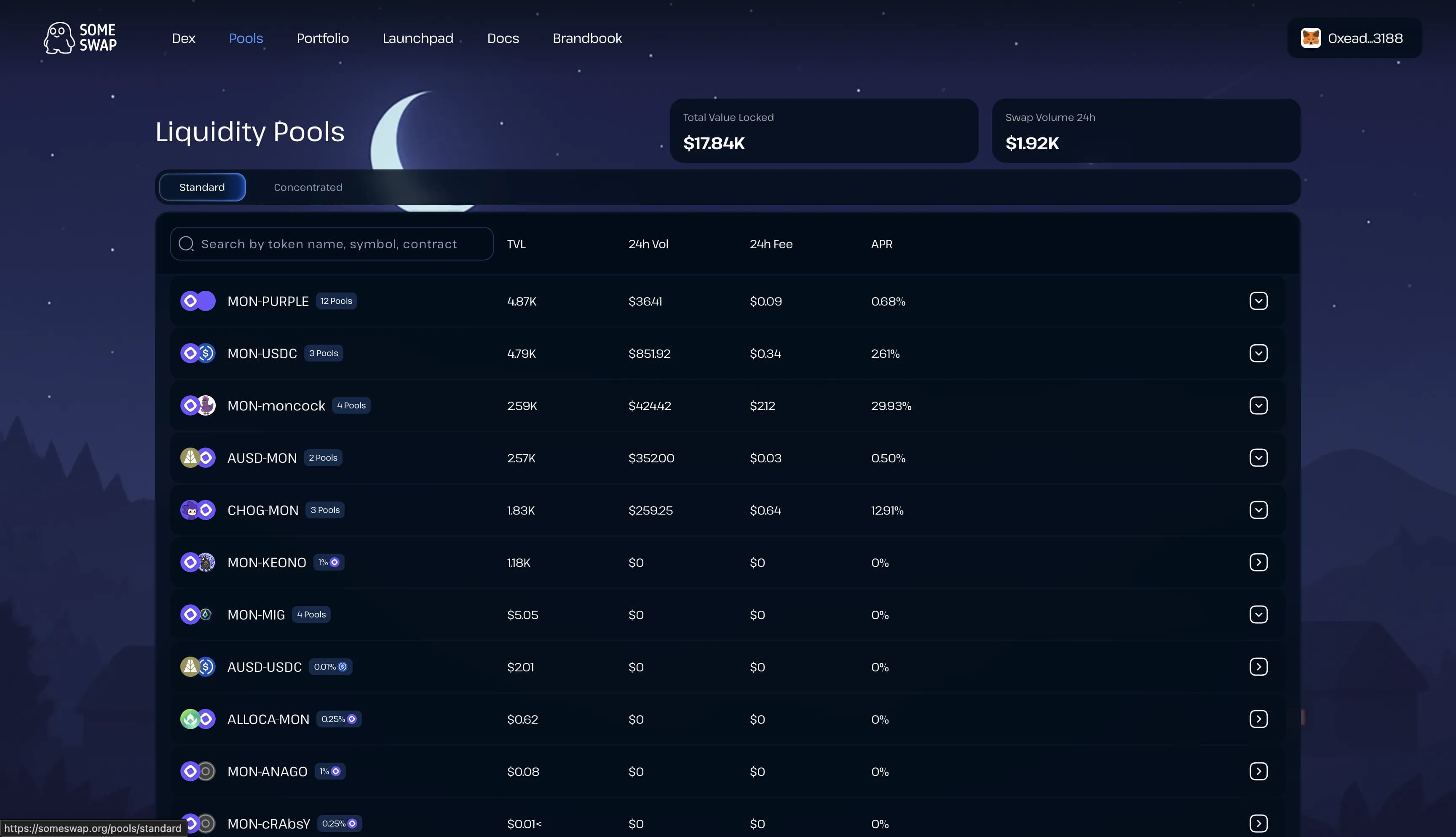 SomeSwap — DEX на Monad — экран 3